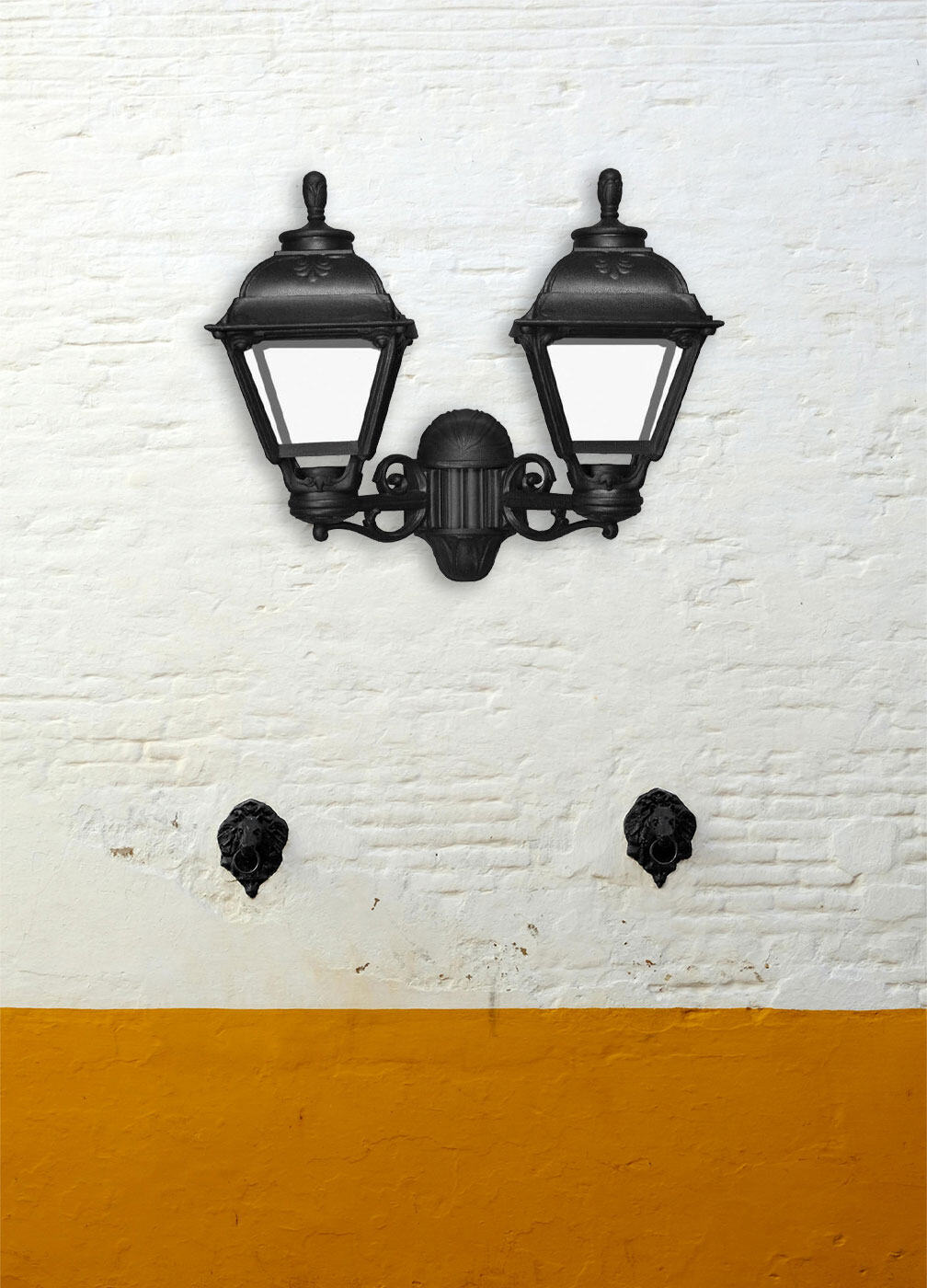 Aplica de iluminat LED pentru gradina, 490x560mm, 2 brate, E27, 2x8.5W, CCT set, IP55, Fumagalli, Cefa, Porpora