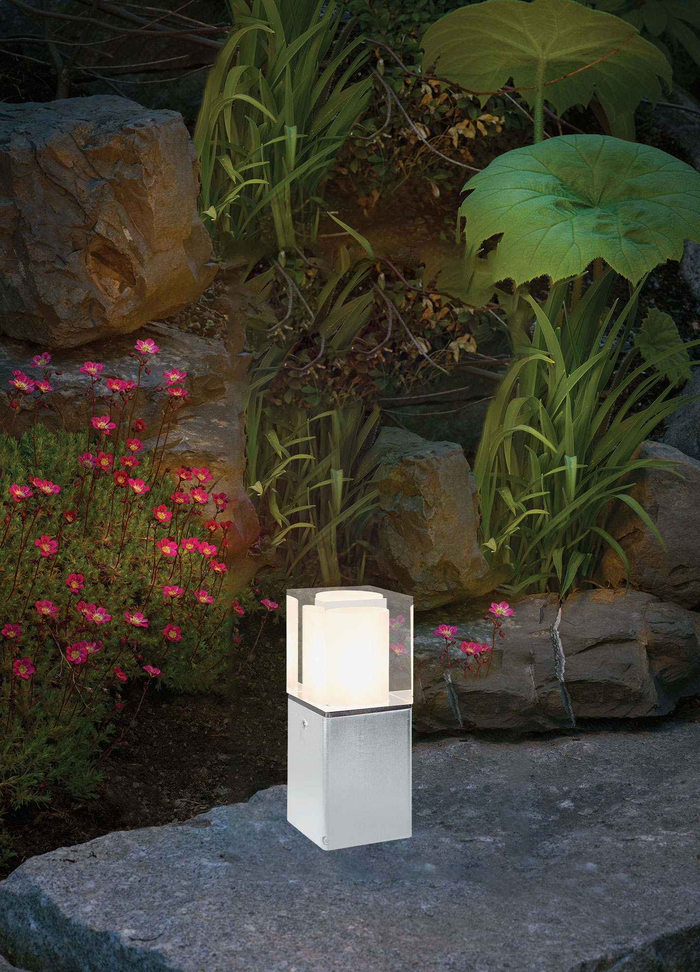 Stalp de iluminat ornamental pentru gradina echipat, galvanizat, 0.35ml, E27, Norlys, Arendal