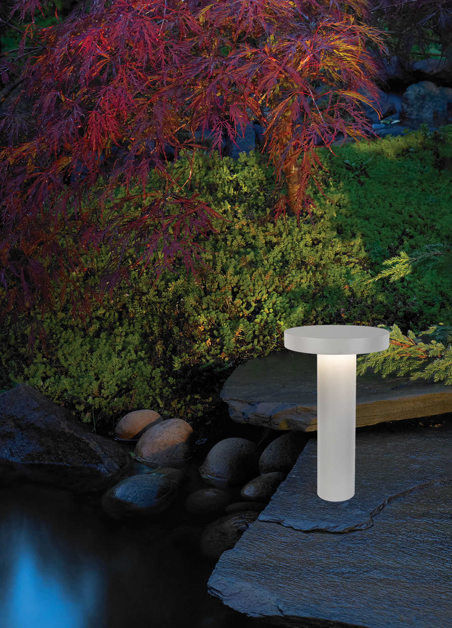 Stalp de iluminat ornamental pentru gradina echipat, aluminiu, 0.35ml, LED, 16.1W, 3000K, dimabil, Norlys, Borg