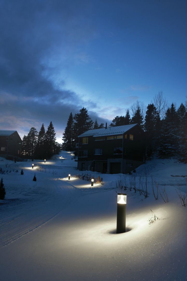 Stalp de iluminat ornamental pentru gradina echipat, aluminiu, 0.63ml, LED, 22W, 3000K, dimabil, Norlys, Egersund