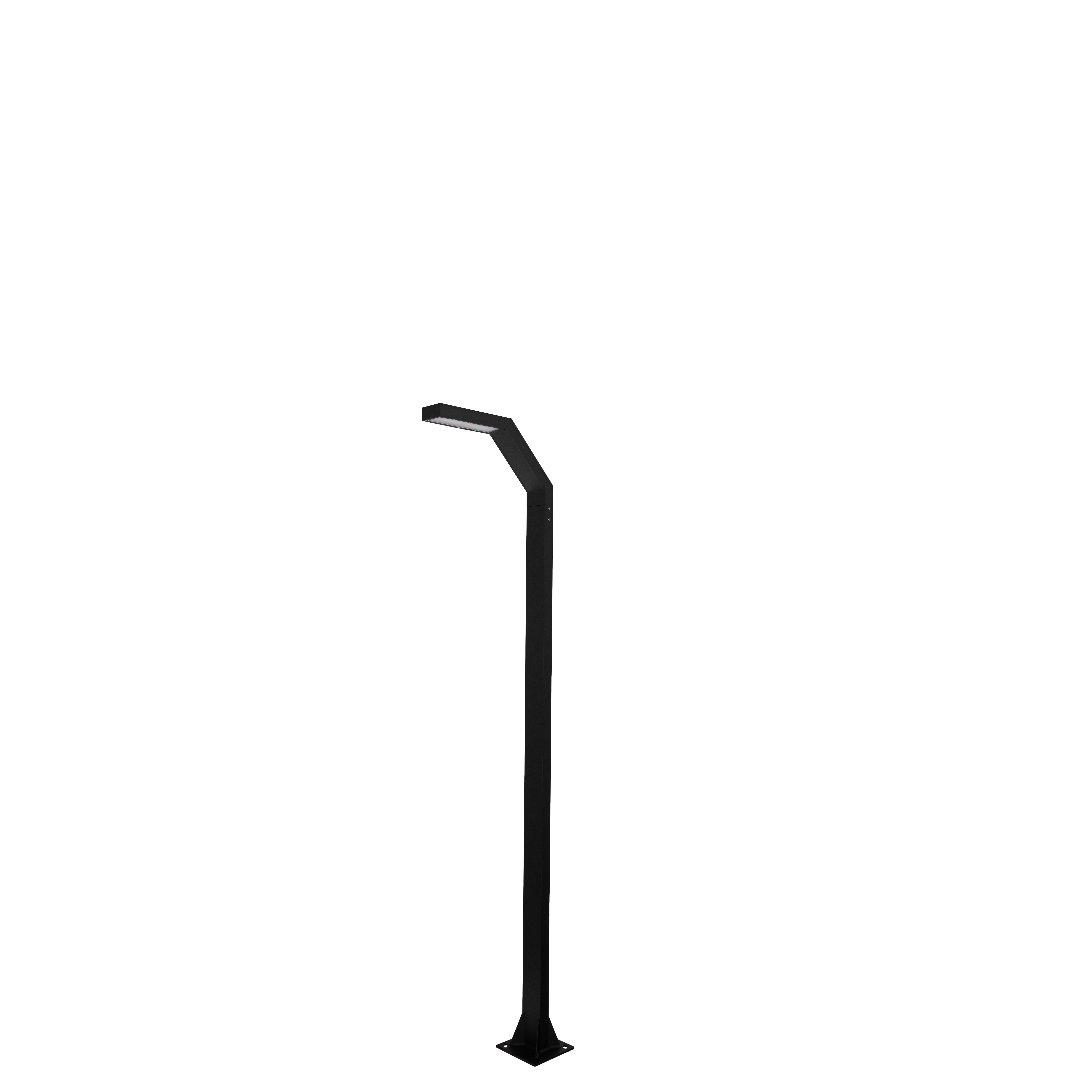 Stalp de iluminat ornamental pentru gradina echipat, negru, 2.627ml, LED, 12.5W, 3000K, dimabil, Norlys, Trysil