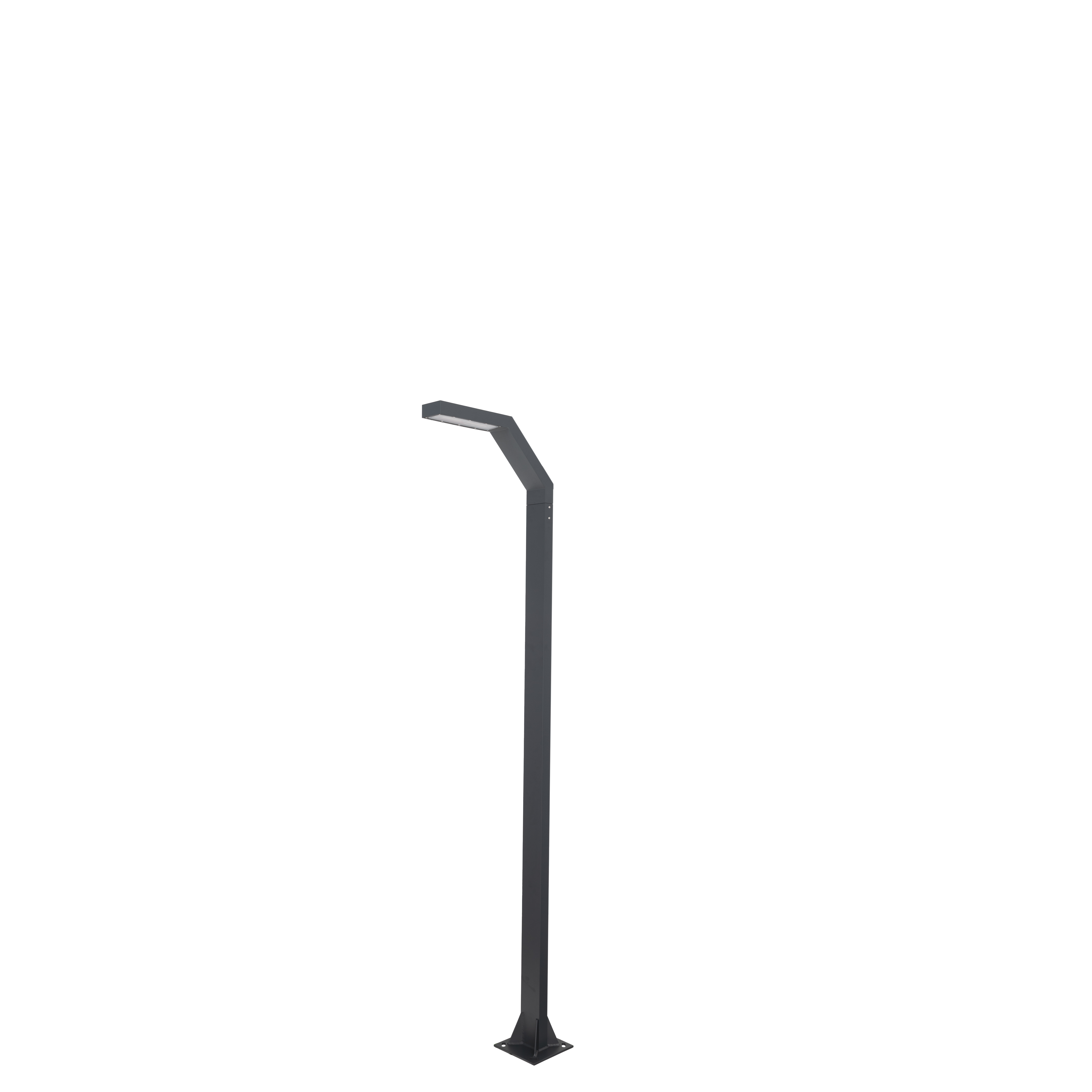 Stalp de iluminat ornamental pentru gradina echipat, grafit, 2.627ml, LED, 12.5W, 3000K, dimabil, Norlys, Trysil