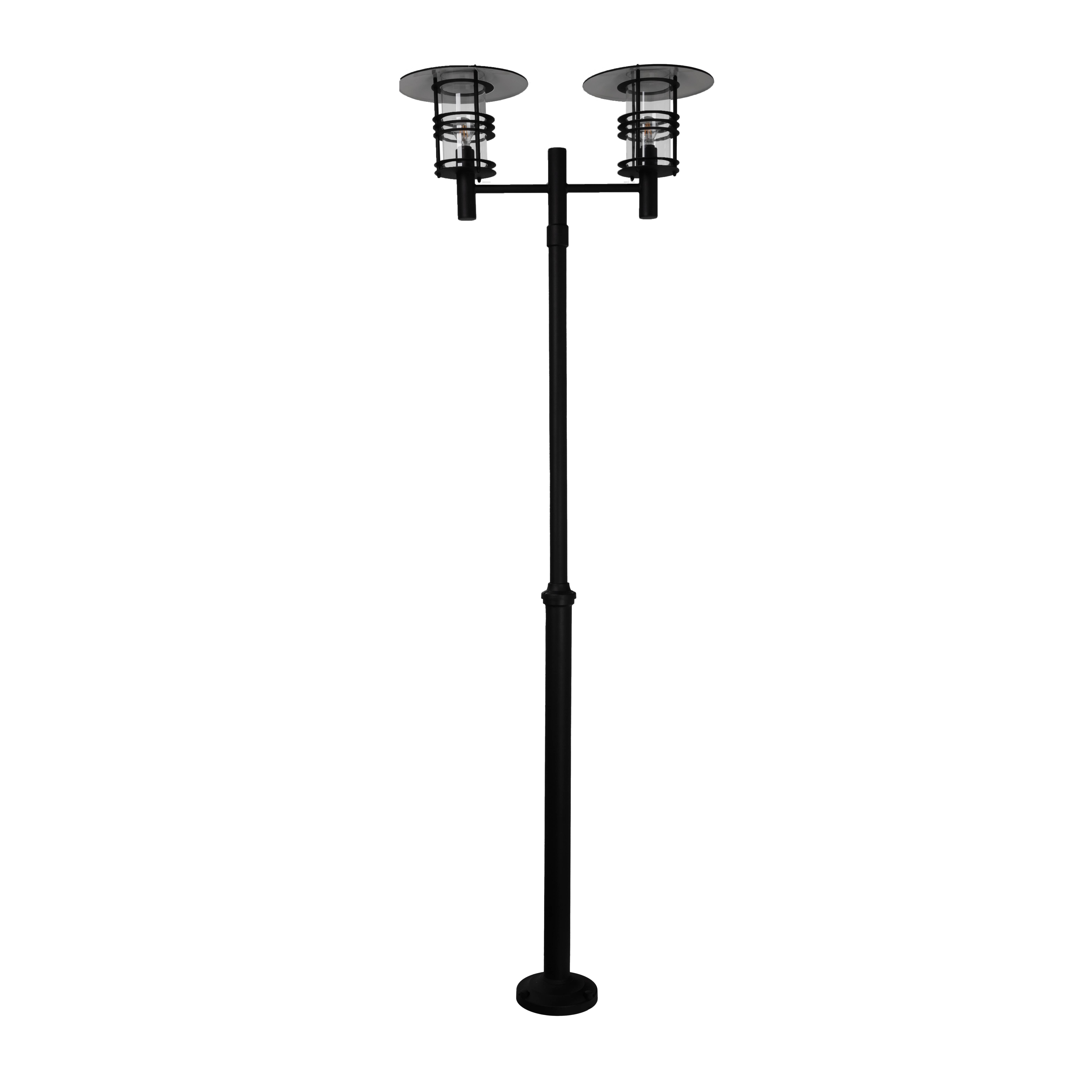 Stalp de iluminat ornamental pentru gradina echipat, negru, 2.52ml, E27, Norlys, Stockholm Big