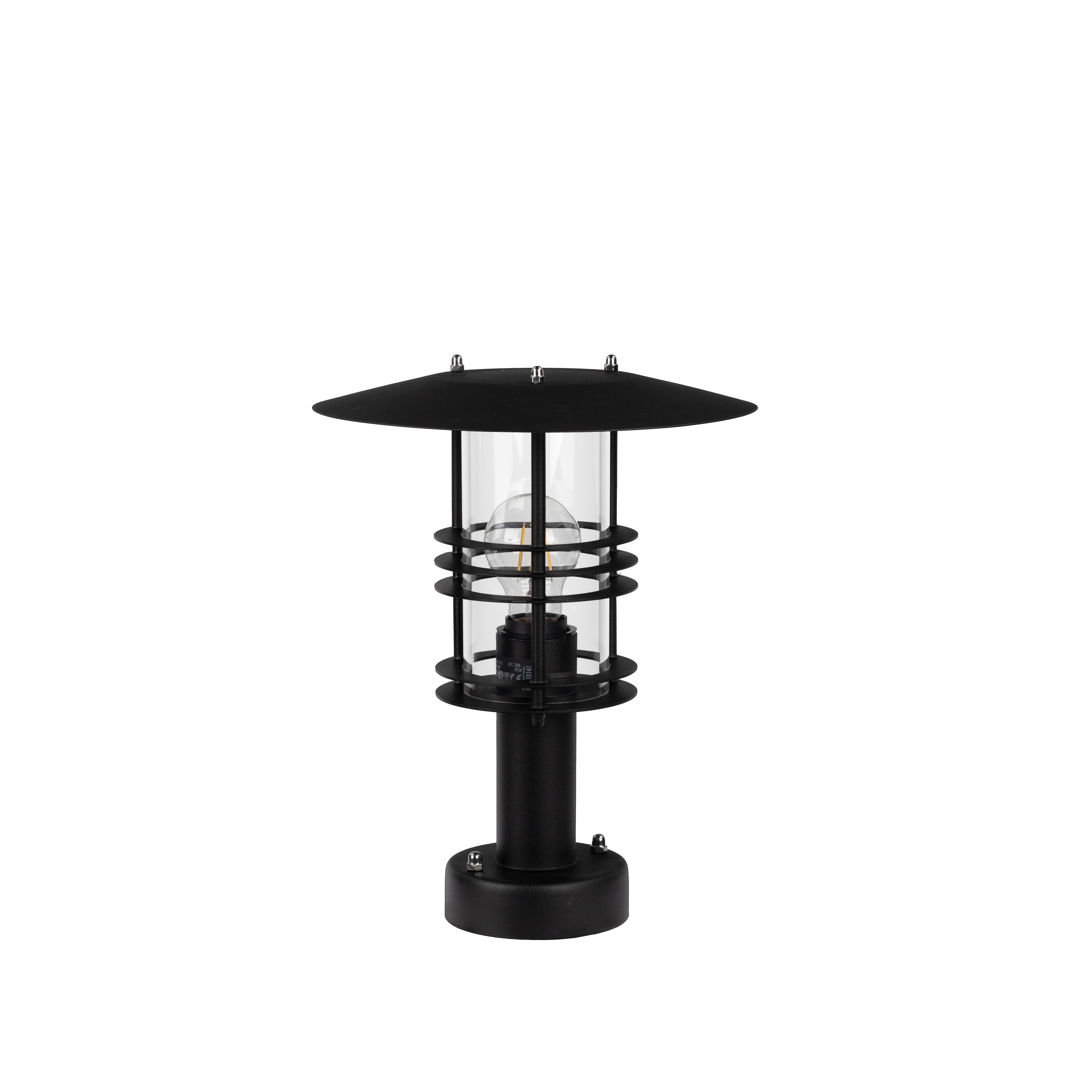 Stalp de iluminat ornamental pentru gradina echipat, negru, 0.345ml, E27, Norlys, Stockholm & Stockholm Big