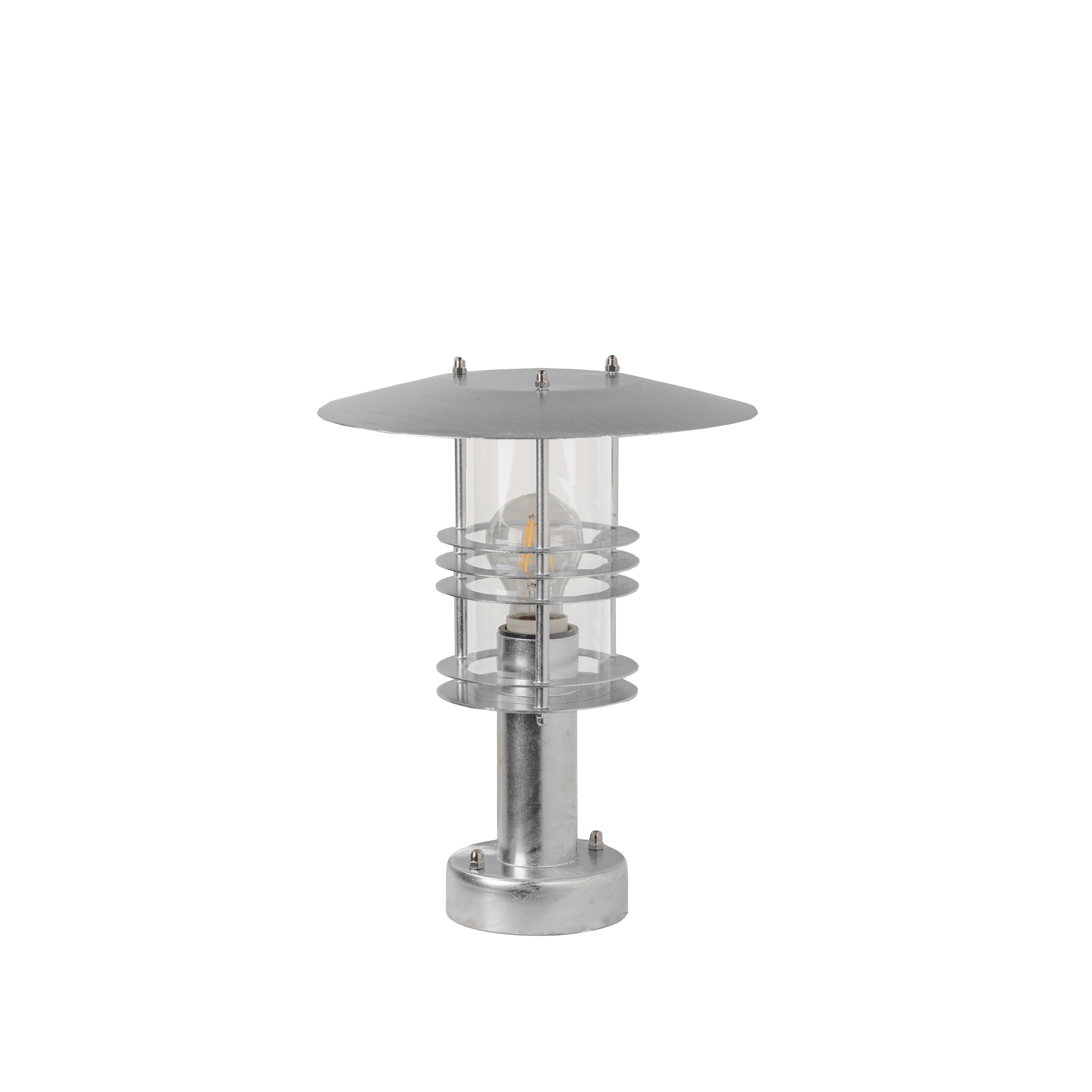 Stalp de iluminat ornamental pentru gradina echipat, galvanizat, 0.345ml, E27, Norlys, Stockholm & Stockholm Big