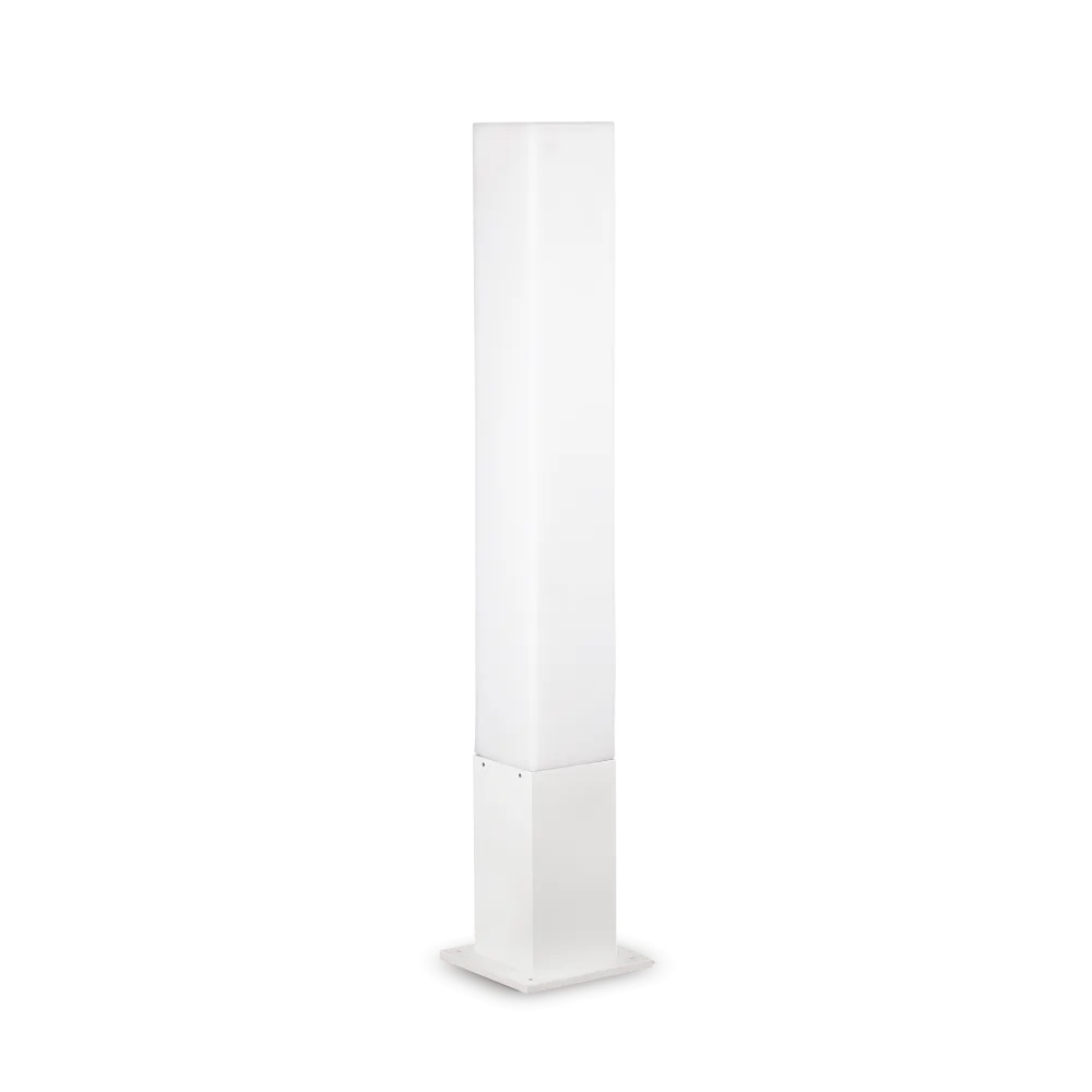 Stalp de iluminat modern pentru gradina echipat , alb, 0.79ml, GX53, 4000K, 1x15W, IP65, Edo, Ideal Lux