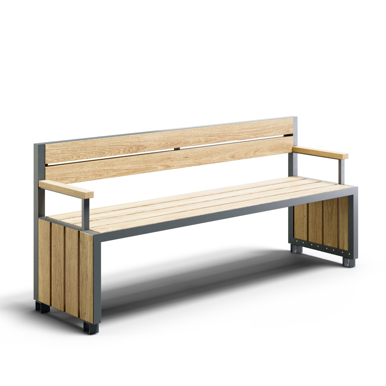 Banca exterior cu spatar, 180x55x80, Unica LZO 1.8, ElmarCo