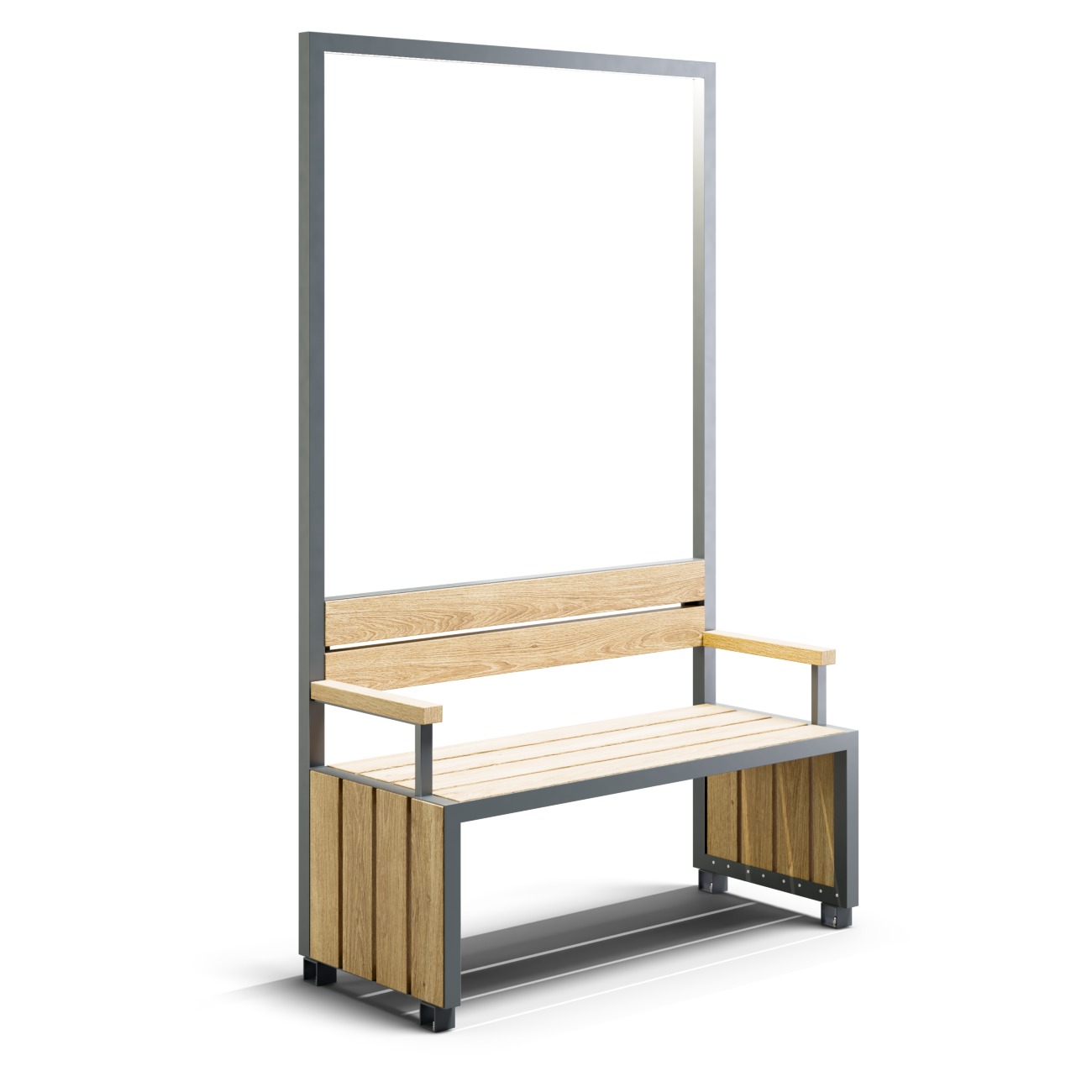 Banca exterior cu spatar, 120x55x80, Unica LZO 1.2, ElmarCo