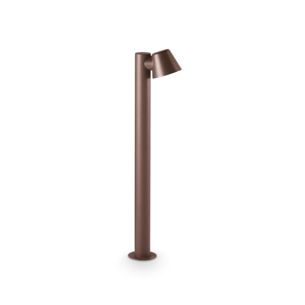 Stalp de iluminat modern pentru gradina echipat , cafeniu, 0.8ml, GU10, 4000K, 1X35W, IP43, Gas, Ideal Lux