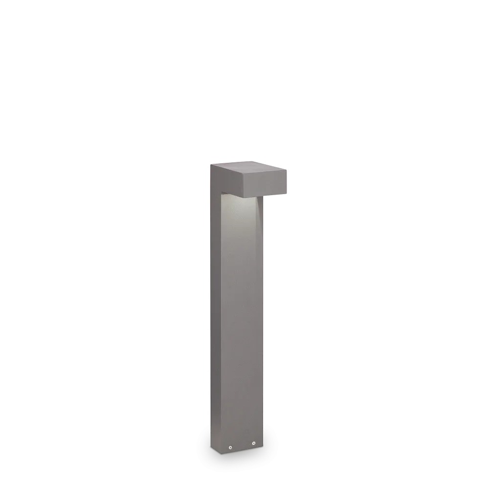 Stalp de iluminat modern pentru gradina echipat , gri, 0.6ml, LED, 4000K, 9W, IP65, Sirio, Ideal Lux