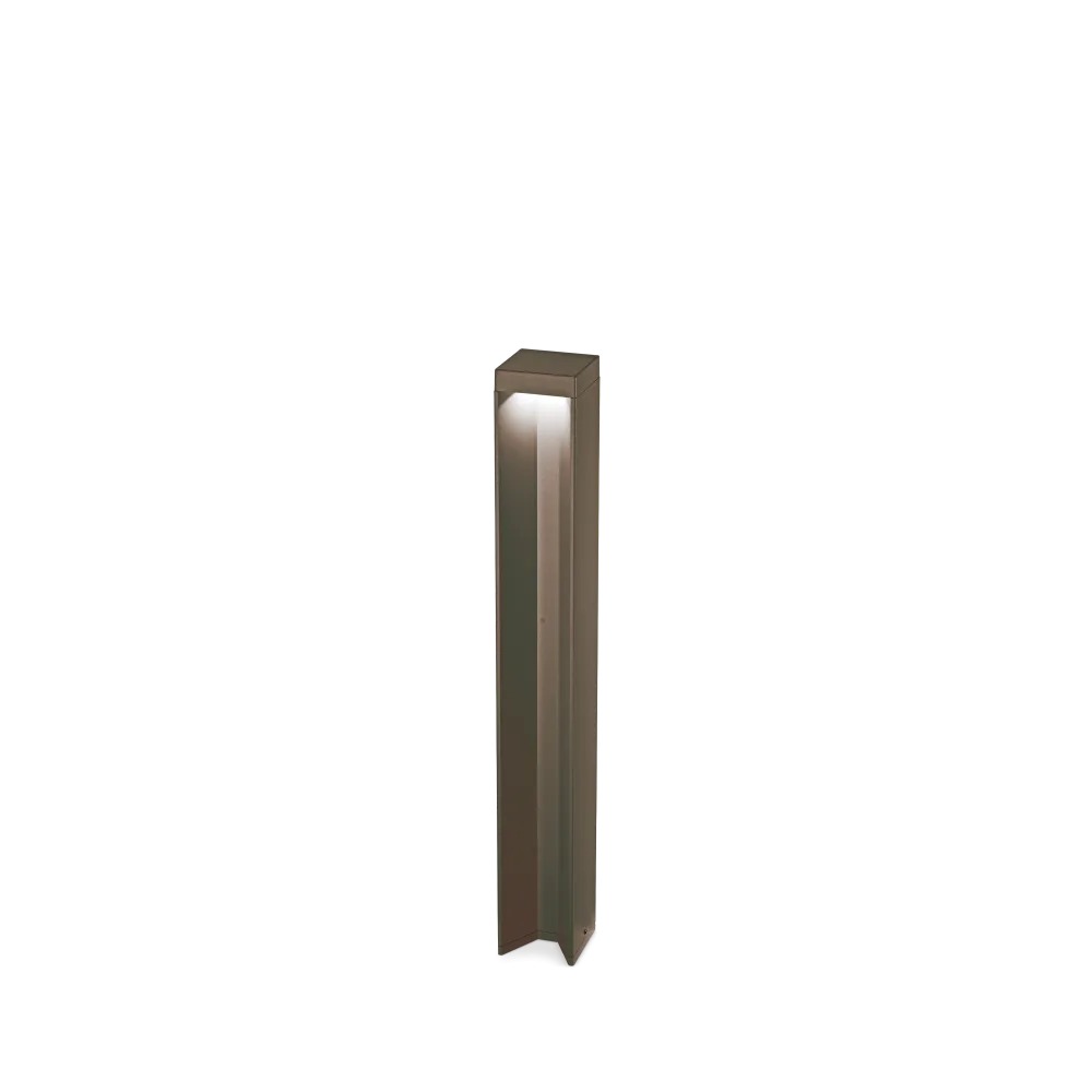 Stalp de iluminat modern pentru gradina echipat , cafeniu, 0.65ml, LED, 4000K, 11W, IP54, Kurt, Ideal Lux