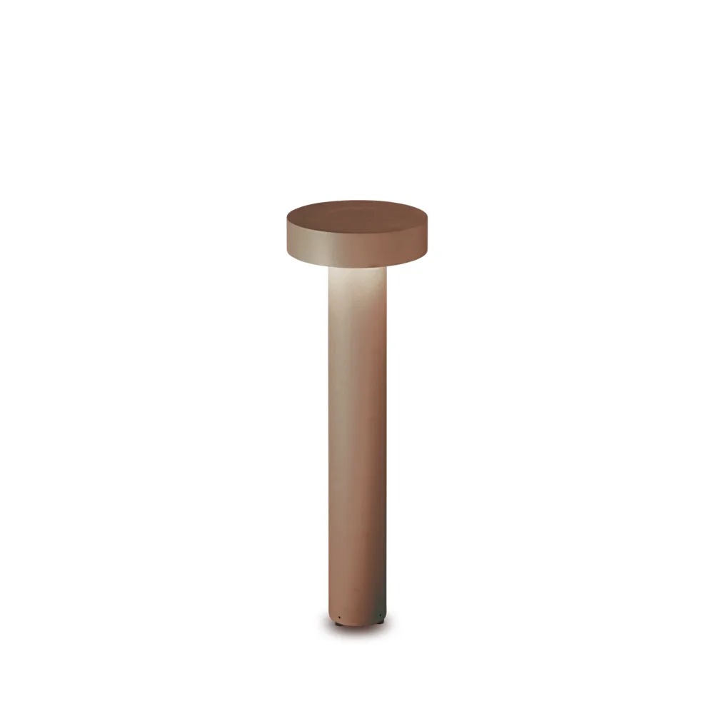 Stalp de iluminat modern pentru gradina echipat , cafeniu, 0.6ml, G9, 4000K, 4x15W, IP44, Tesla, Ideal Lux