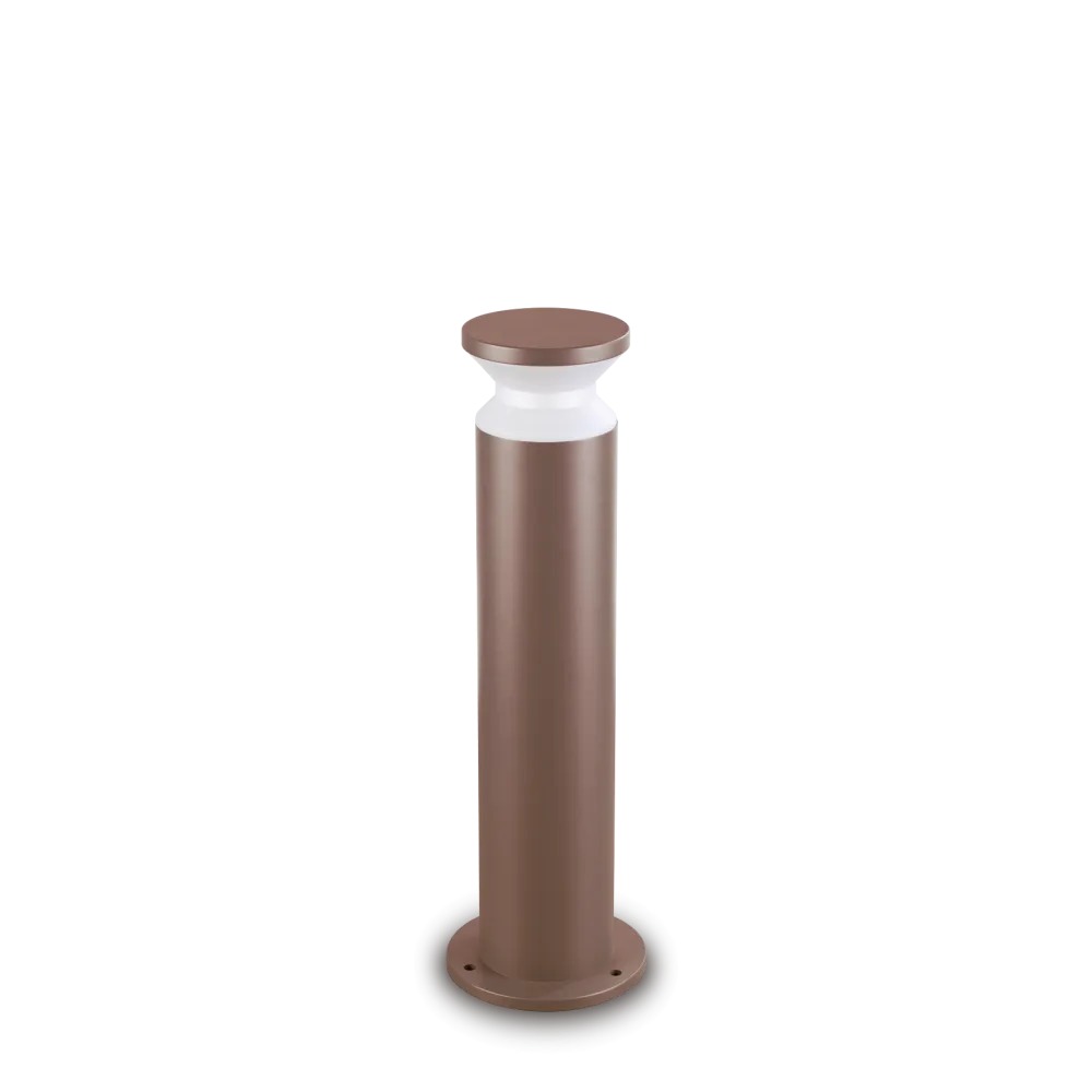 Stalp de iluminat modern pentru gradina echipat , cafeniu, 0.6ml, E27, 4000K, 1x15W, IP65, Torre, Ideal Lux