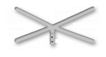 Brat pentru stalp de iluminat, cvadruplu, gri, 4X1ml, NVR