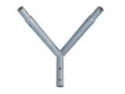 Brat pentru stalp de iluminat, dublu curbat 90°, gri, 2X0.5ml, NVR