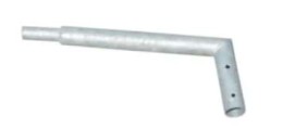 Brat pentru stalp de iluminat, simplu curbat, gri, 0.5ml, NVR