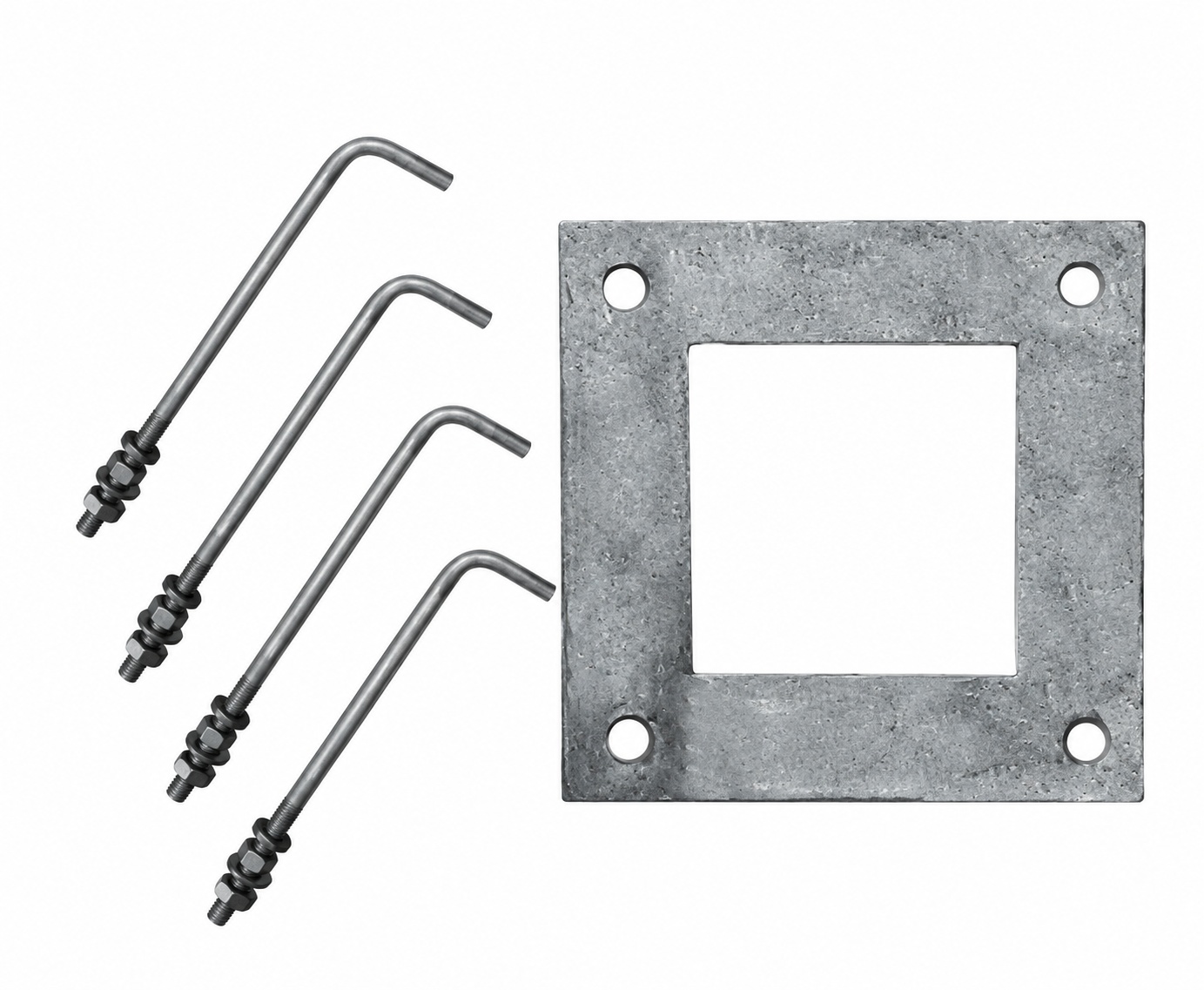 Set prezoane fixare stalpi de iluminat exterior, M16+ tablita, pentru stalpi octogonali NVR 7-8 metri