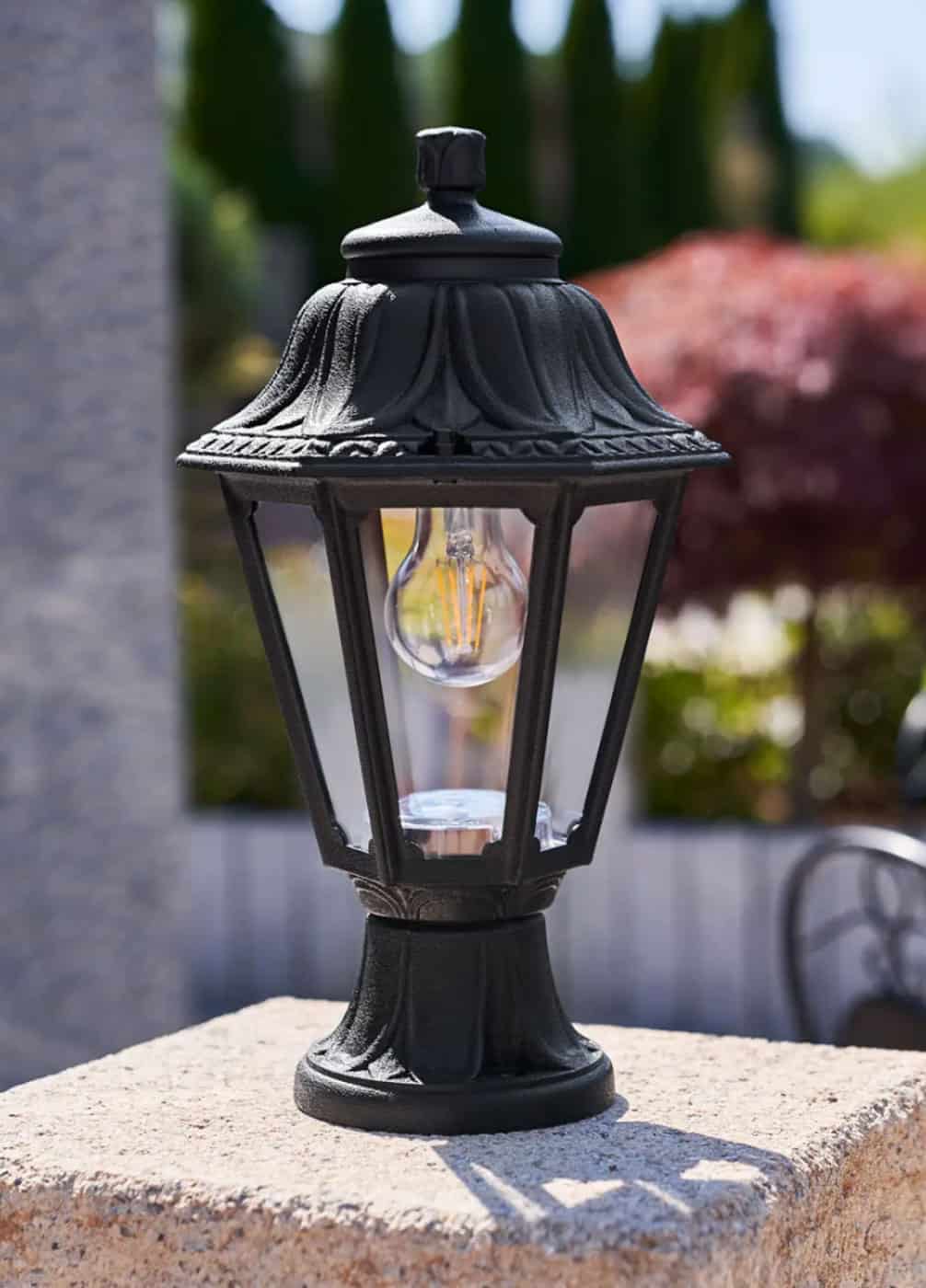 Stalp de iluminat ornamental pentru gradina echipat, 0.4ml, E27, 6.5W, Fumagalli, Anna, Mikrolot