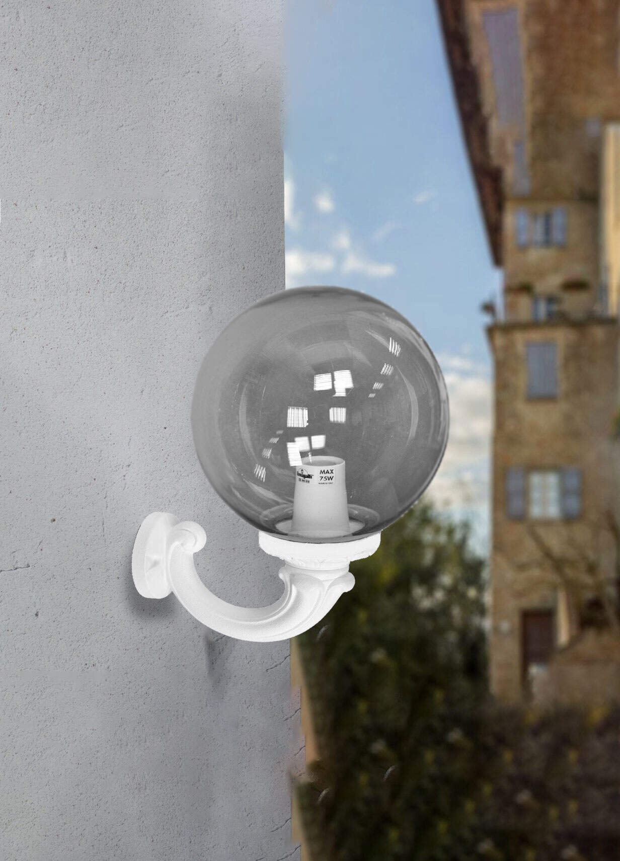 Aplica de iluminat LED pentru gradina, 400x375mm, E27, 11W, CCT set, IP55, Fumagalli, Globe 300 Classic, Ofir