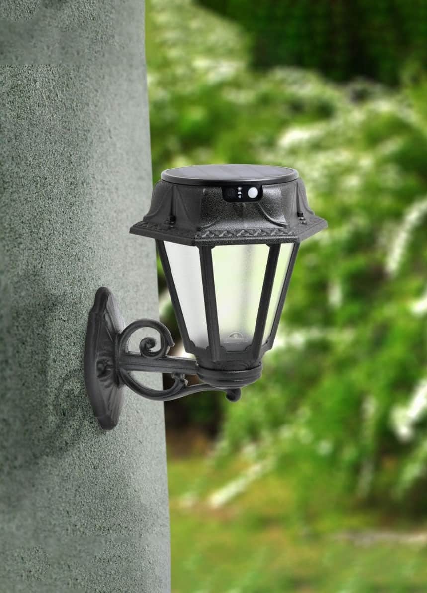 Aplica de iluminat LED pentru gradina, cu senzor de prezenta, solar, 2W, 4000K, Fumagalli, Rosseta, Bisso
