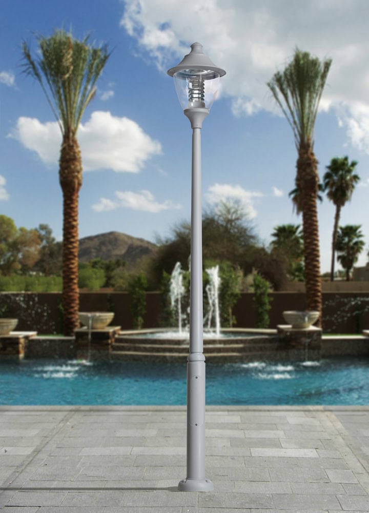 Stalp de iluminat modern pentru gradina echipat, 3.6ml, GX53, 6x10W, CCT set, IP55, Fumagalli, Gino 400, Ektor 3000