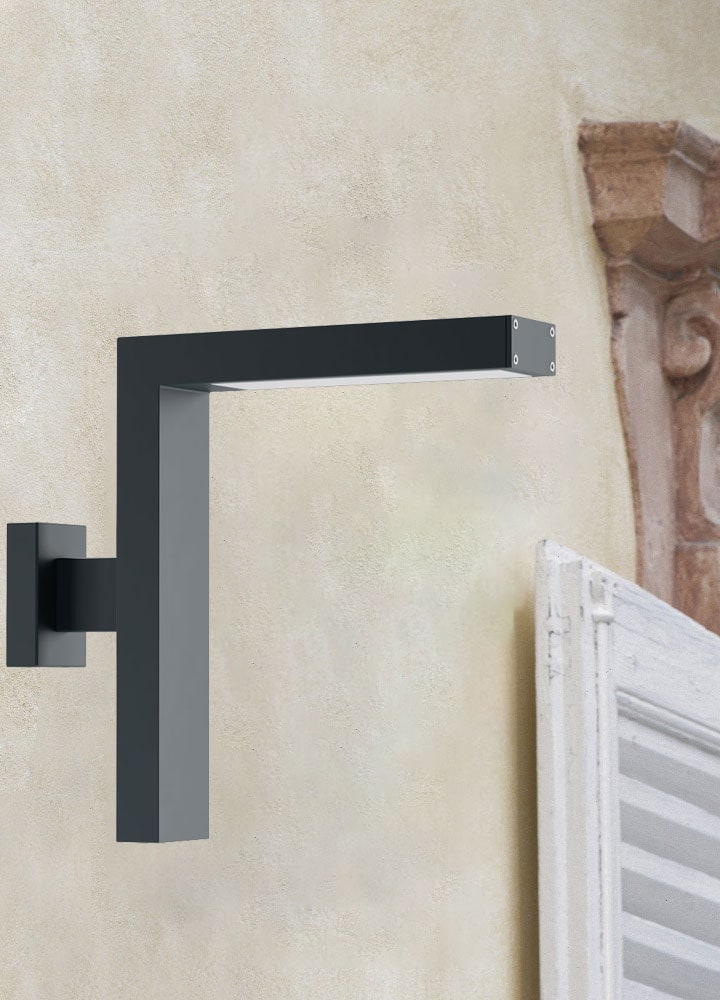 Aplica de iluminat LED pentru gradina, 4000K, 450x80x40mm, 1 brat, 1x8.5W, IP65, Way, ElmarCo