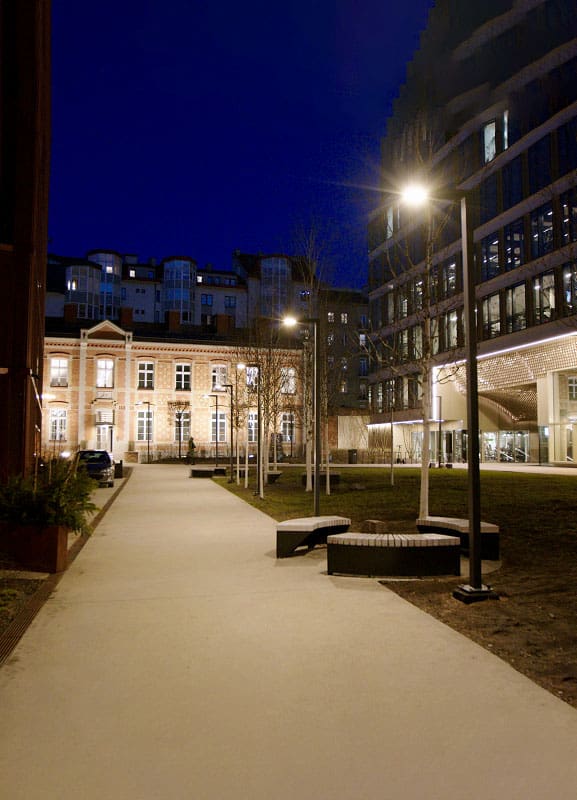 Stalp de iluminat stradal modern echipat, 6ml, LED, 4000K, 1 brat, 2x24W, IP65, Way, ElmarCo