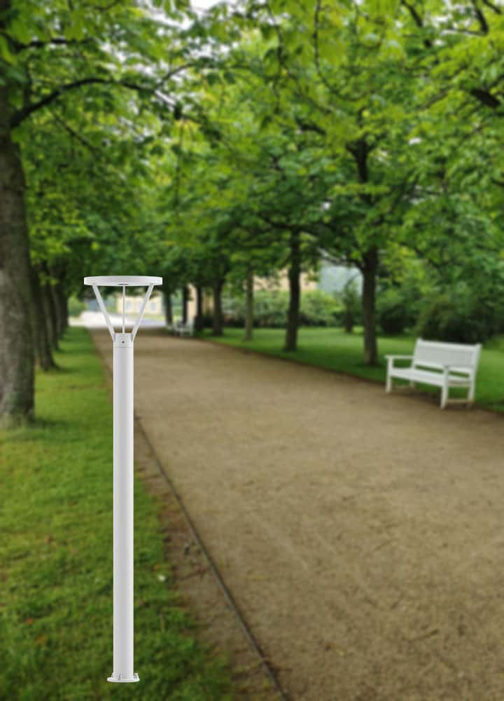 Stalp de iluminat modern pentru gradina echipat, 2ml, 16.5W, LED, 4000K, IP65, Bretania LO, ElmarCo