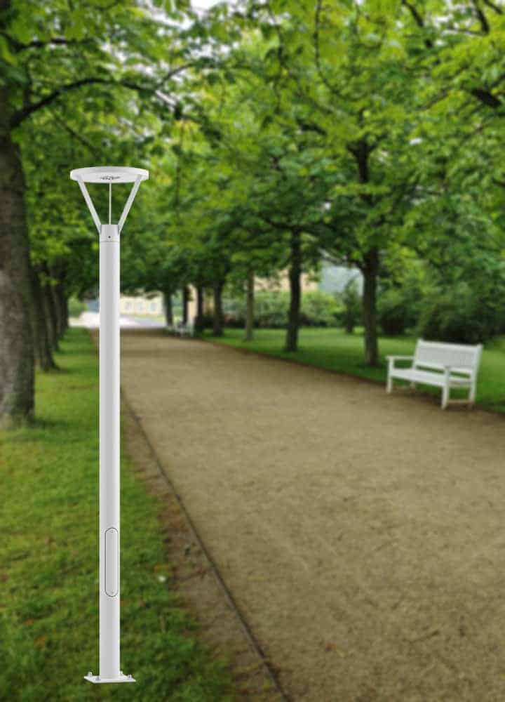 Stalp de iluminat modern pentru parcuri echipat, 3ml, 31.5W, LED, 4000K, IP65, Bretania, ElmarCo