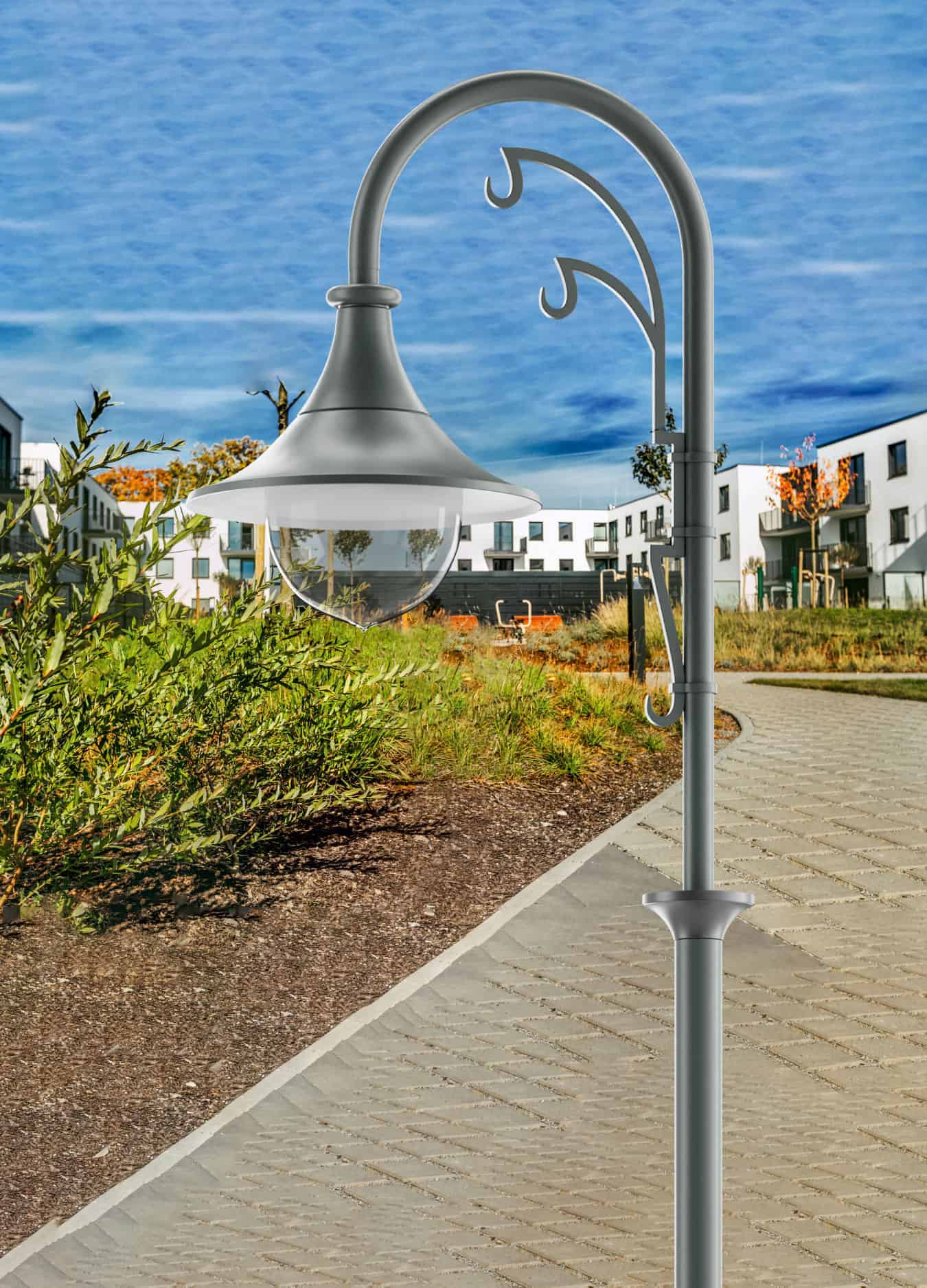 Corp de iluminat LED pentru stalp stradal, 4000K, 560x560x500mm, 3x24W, IP65, Chantal M, ElmarCo
