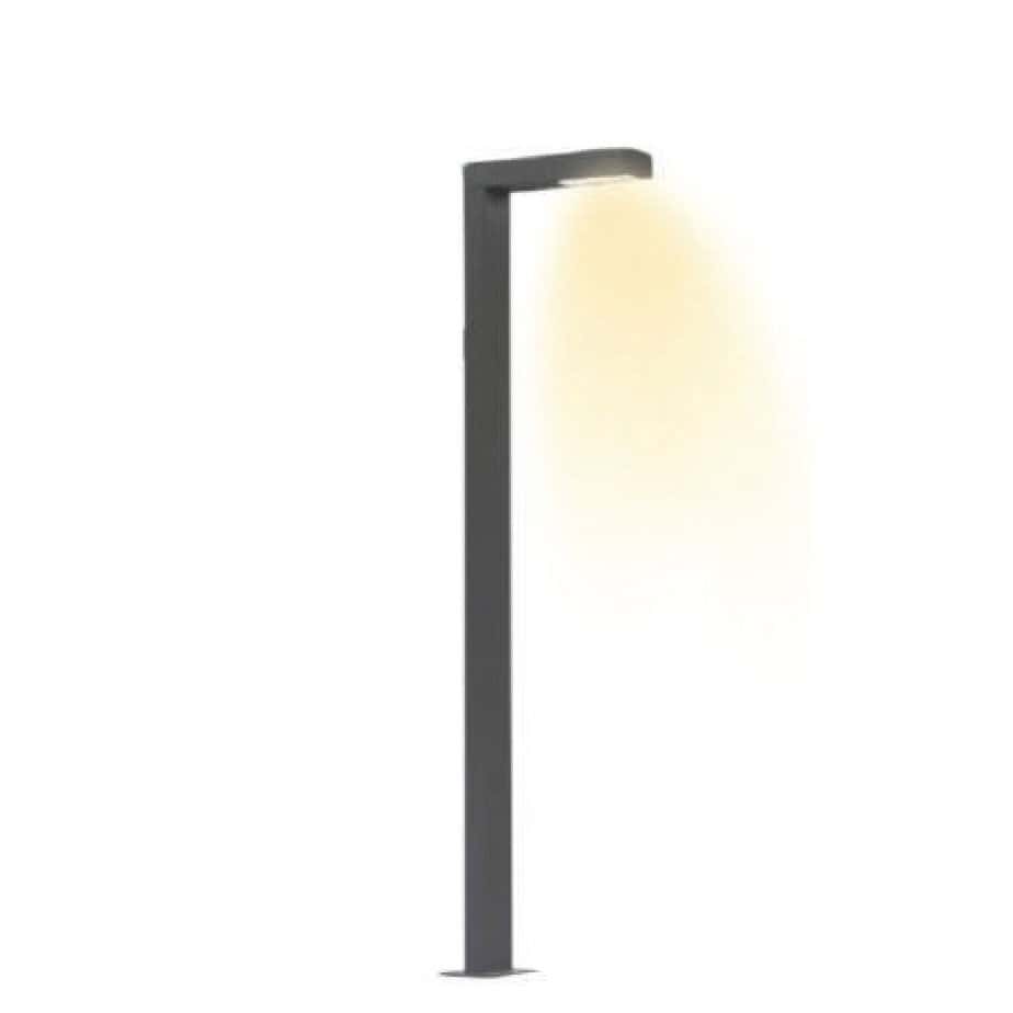 Stalp de iluminat modern pentru parcuri echipat, 3ml, 40W, LED, 4000K, antracit, 1 brat, IP65, SV-M41/42