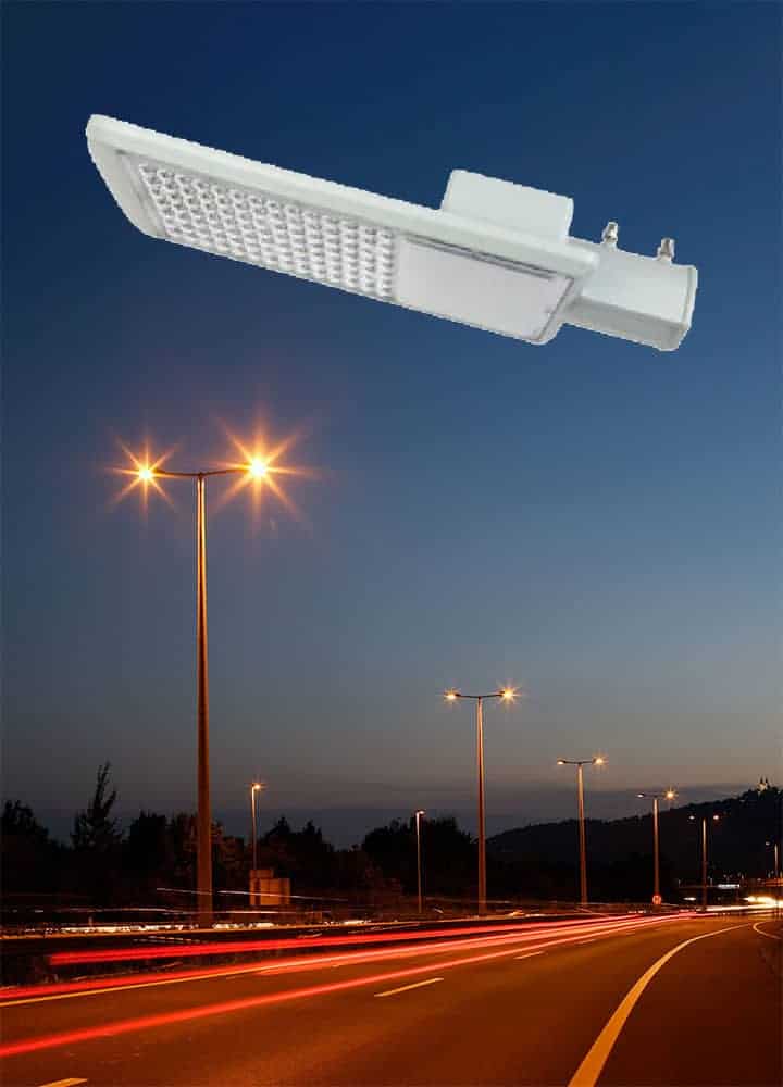 Corp de iluminat LED pentru stalp stradal, 6500K, crom, 30W, 3900lm, IP65