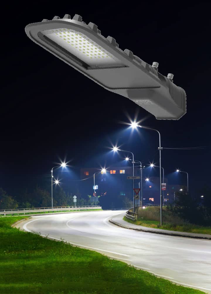 Corp de iluminat LED pentru stalp stradal, 6500K, negru, 50W, 6000lm, IP65