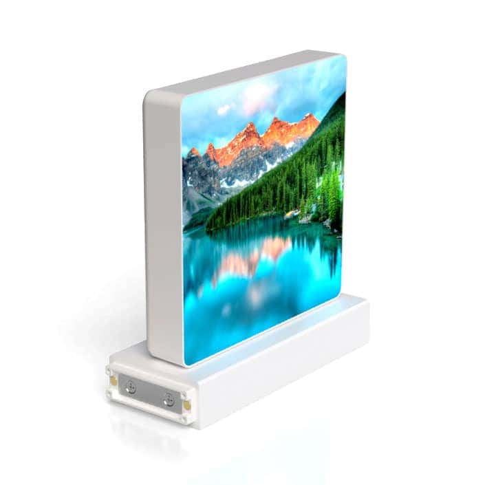 Caseta luminoasa LED magnetica, patrata, reincarcabila, 135mm, 6500K, IP20, 12VDC, seria magnetic baza, abcMIX, CS1235