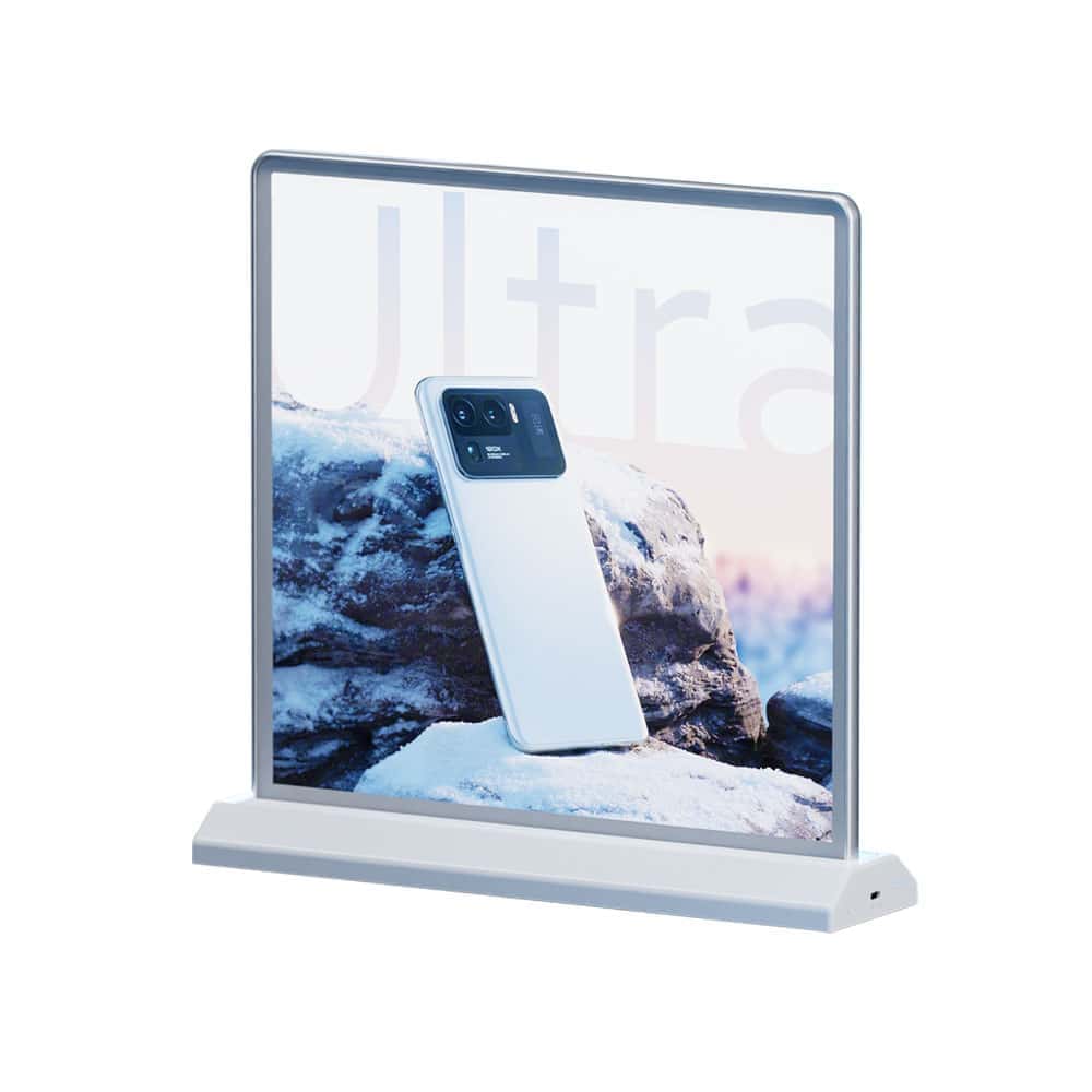 Panou publicitar LED stand bidirectional, A+, reincarcabil, orizontal/vertical, 6000K, IP20, 12VDC, 325x327mm, abcMIX, PB1248