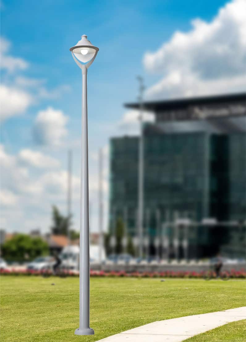 Stalp de iluminat modern pentru gradina echipat, 4ml, GX53, 6x10W, CCT set, IP55, Fumagalli, Beppe 400, Akille 3500