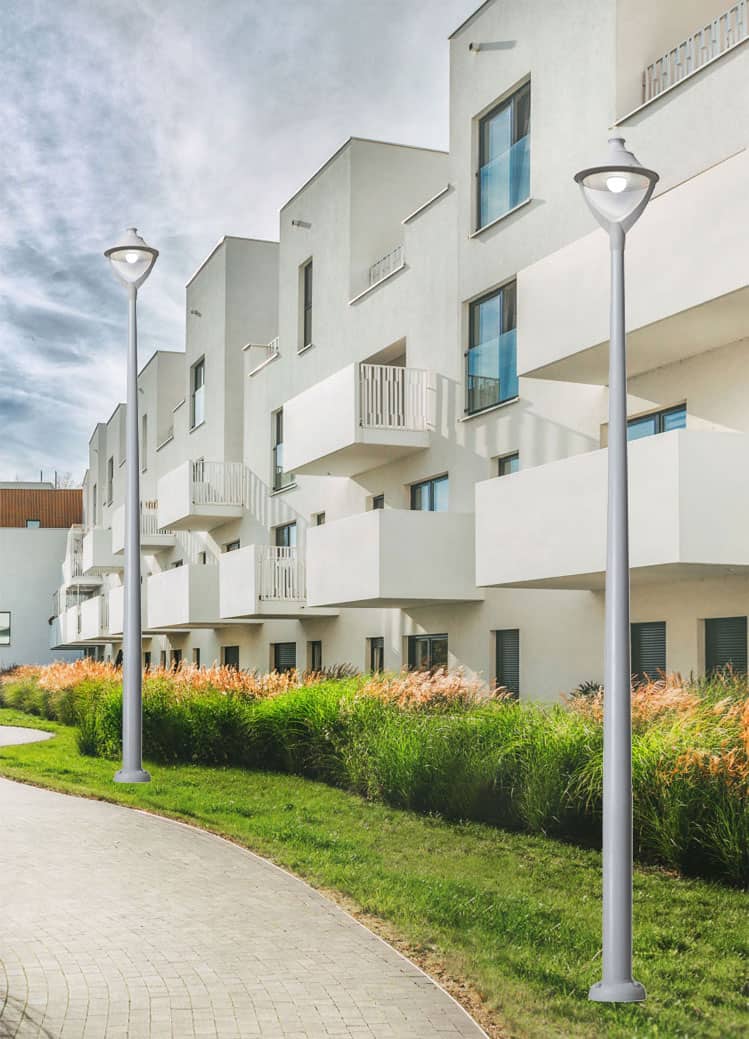 Stalp de iluminat modern pentru gradina echipat, 4.6ml, GX53, 6x10W, CCT set, IP55, Fumagalli, Beppe 400, Akille 4000