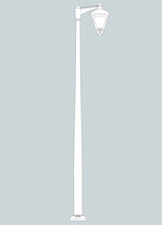 Stalp de iluminat modern pentru gradina echipat, 4.3ml, E27, 11W, CCT set, IP55, Fumagalli, Sergio, Akille 4000 Midipilar