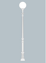 Stalp de iluminat ornamental pentru gradina echipat, 3.6ml, H.FC6, E27, Fumagalli, Globe 400 Classic, Karmel 3000