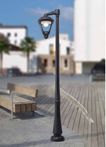 Stalp de iluminat modern pentru gradina echipat, 2.5ml, 1 brat, E27, 6.5W, Fumagalli, Sergio, Vanni 2500 Iole