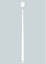 Stalp de iluminat modern pentru gradina echipat, 3.4ml, E27, 11W, CCT set, IP55, Fumagalli, Sergio, Akille 3000