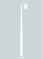 Stalp de iluminat modern pentru gradina echipat, 3ml, GX53, 4x10W, CCT set, IP55, Fumagalli, Sergio, Akille 3000 Iole