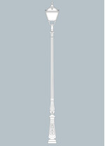 Stalp de iluminat ornamental pentru gradina echipat, 3.7ml, E27, Fumagalli, Elia, Karmel 3000