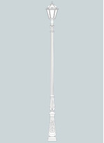 Stalp de iluminat ornamental pentru gradina echipat, 4ml, E27, 8.5W, CCT set, IP55, Fumagalli, Siloe, Horeb