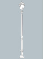 Stalp de iluminat ornamental pentru gradina echipat, 4ml, E27, Fumagalli, Siloe, Karmel 3500 Adam