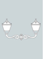 Aplica de iluminat LED pentru gradina, 740x1100mm, 2 brate, E27, 2x11W, CCT set, IP55, Fumagalli, Tobia, Eva