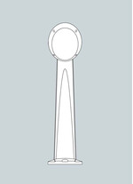 Stalp de iluminat modern pentru gradina echipat, 1ml, GX53, 11.3W, CCT set, IP66, Fumagalli, Gabri Remi, Maddi