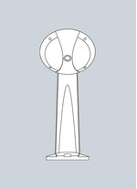 Stalp de iluminat modern pentru gradina echipat, 0.7ml, GX53, 11.3W, CCT set, IP66, Fumagalli, MiniGabri Remi, Lucia-GD