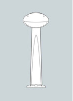 Stalp de iluminat modern pentru gradina echipat, 1ml, 2 brate, GX53, 2x17W, CCT set, IP66, Fumagalli, Gabri Remi, Maddi-HL