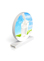 Caseta luminoasa LED magnetica, rotunda, 220mm, 6500K, IP20, 12VDC, seria magnetic baza, abcMIX, CS1236